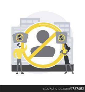 Boycott abstract concept vector illustration. Political program, consumer activism, collective behavior, cancel culture, moral purchasing, solidarity action, public protest abstract metaphor.. Boycott abstract concept vector illustration.
