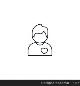 Boyfriend creative icon from valentines day icons Vector Image