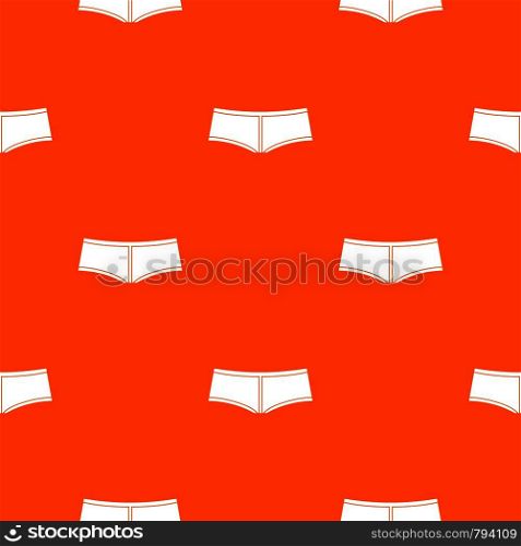 Boyshorts pattern repeat seamless in orange color for any design. Vector geometric illustration. Boyshorts pattern seamless