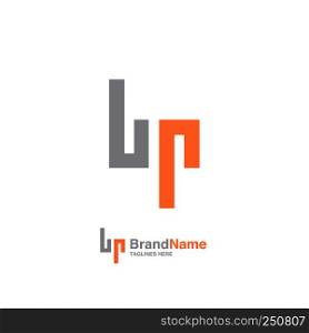 BP letter logo design vector illustration template, B letter logo vector, letter B and P logo vector, creative Letter BP letter logo