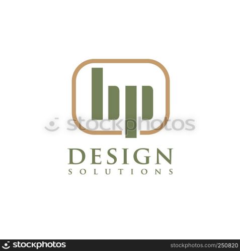 BP letter logo design vector illustration template, B letter logo vector, letter B and P logo vector, creative Letter BP letter logo