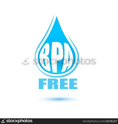 BPA free vector certificate icon. No bisphenol A and phthalates. Sign for non toxic plastic and safe food package. Vector illustration.. BPA free vector certificate icon. No bisphenol A and phthalates. Sign for non toxic plastic and safe food package. Vector illustration