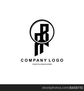BR letter logo, alphabet illustration of the company’s initial brand design, t-shirts, screen printing, stickers