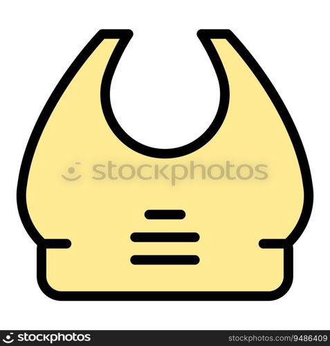 Bra clothes icon outline vector. Workout fashion. Fitness gym color flat. Bra clothes icon vector flat