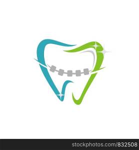 Brace Smile Tooth Logo Template Illustration Design. Vector EPS 10.