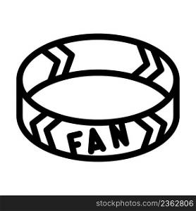 bracelet fan line icon vector. bracelet fan sign. isolated contour symbol black illustration. bracelet fan line icon vector illustration