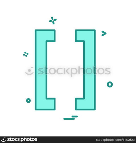 Braces icon design vector