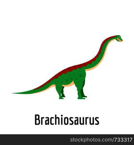 Brachiosaurus icon. Flat illustration of brachiosaurus vector icon for web.. Brachiosaurus icon, flat style.