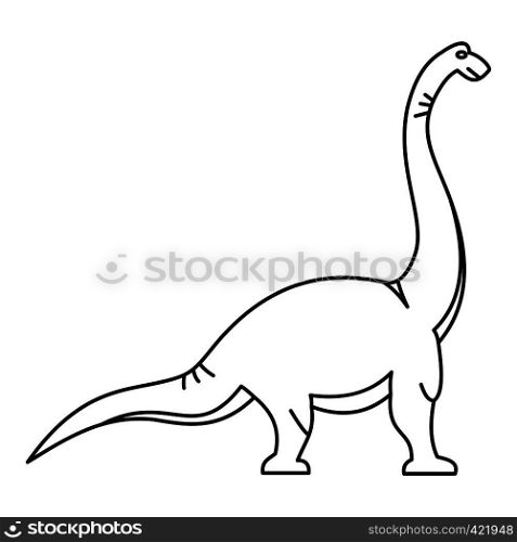 Brachiosaurus, icon. Outline illustration of brachiosaurus vector icon for web. Brachiosaurus icon, outline style