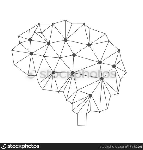 Brain. A neural network. Vector illustration, flat style