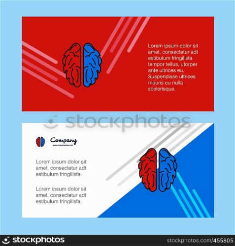 Brain abstract corporate business banner template, horizontal advertising business banner.