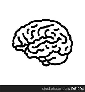 brain anatomy organ line icon vector. brain anatomy organ sign. isolated contour symbol black illustration. brain anatomy organ line icon vector illustration