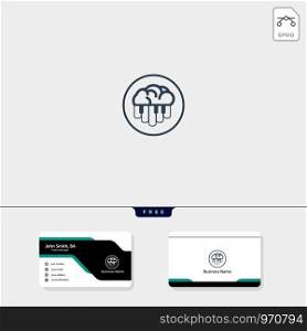 brain and piano concept logo template for corporate vector illustration, free business card design template include. brain and piano concept logo template vector illustration, free business card design template include