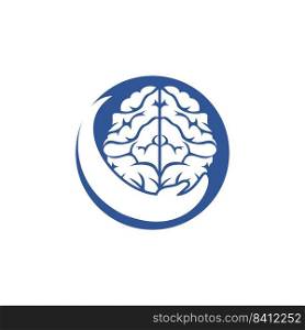 Brain care vector logo design. Smart care logo design concept. 