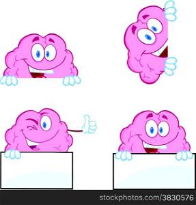 Brain Cartoon Mascot Collection 9