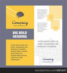 Brain Company Brochure Title Page Design. Company profile, annual report, presentations, leaflet Vector Background