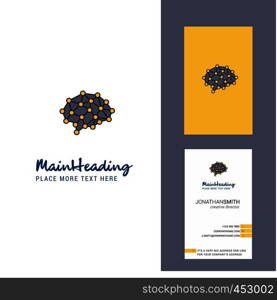 Brain Creative Logo and business card. vertical Design Vector