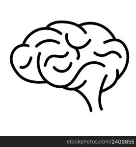 Brain gyrus icon is simple cartoon comic style