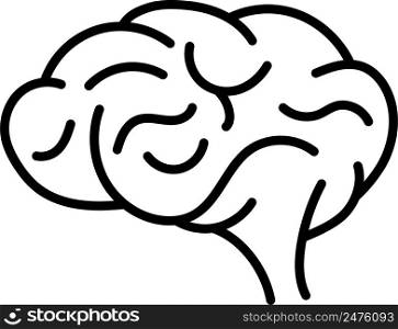 Brain gyrus icon is simple cartoon comic style