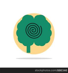 Brain, Head, Hypnosis, Psychology Abstract Circle Background Flat color Icon