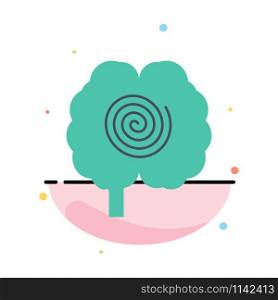 Brain, Head, Hypnosis, Psychology Abstract Flat Color Icon Template
