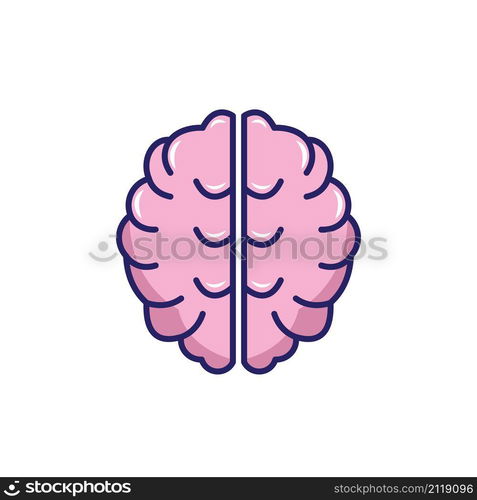 brain head vector illustration design template