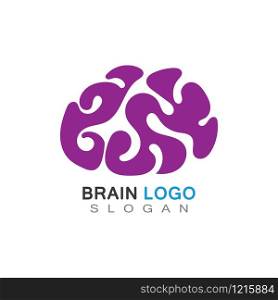 Brain health logo creative illustration icon template design