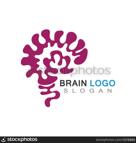 Brain health logo creative illustration icon template design