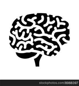 brain human glyph icon vector. brain human sign. isolated symbol illustration. brain human glyph icon vector illustration