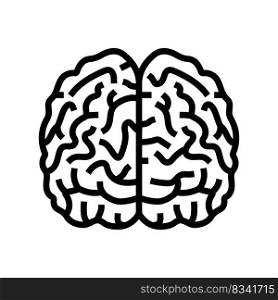 brain human line icon vector. brain human sign. isolated contour symbol black illustration. brain human line icon vector illustration
