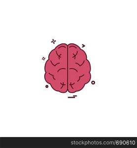 Brain icon design vector