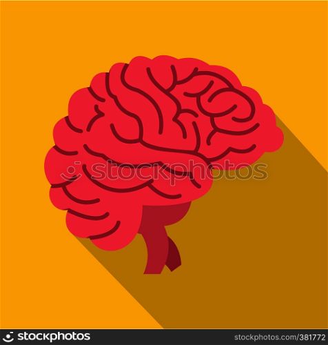 Brain icon. Flat illustration of brain vector icon for web. Brain icon, flat style