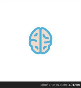 brain icon flat vector logo design trendy illustration signage symbol graphic simple