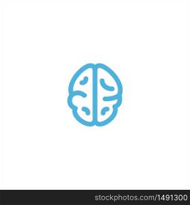 brain icon flat vector logo design trendy illustration signage symbol graphic simple