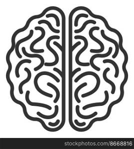 Brain icon. Mental health sign. Genius symbol. Creative smart logo isolated on white background. Brain icon. Mental health sign. Genius symbol. Creative smart logo