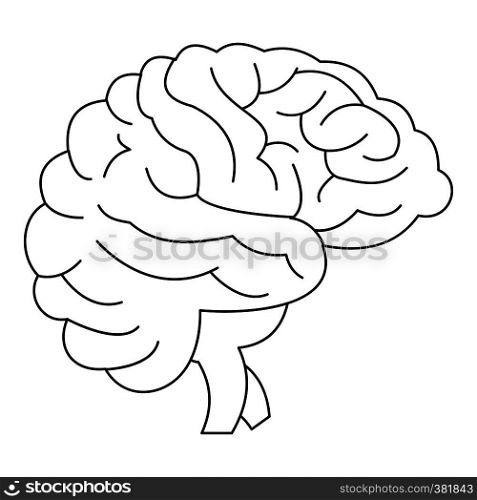 Brain icon. Outline illustration of brain vector icon for web. Brain icon, outline style