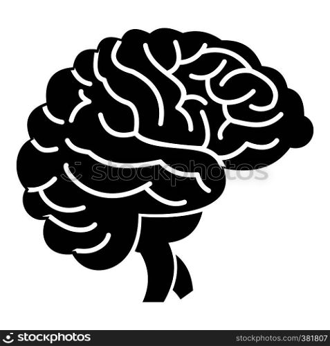 Brain icon. Simple illustration of brain vector icon for web. Brain icon, simple style