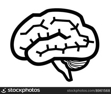 Brain icon vector image