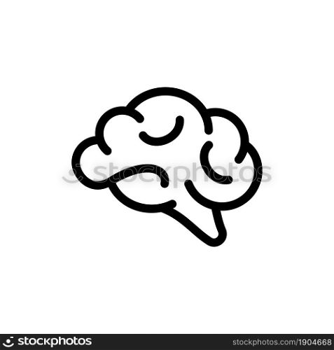 brain icon vector line style