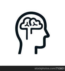 Brain icon vector logo template