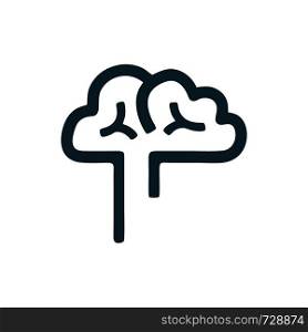 Brain icon vector logo template