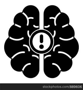 Brain idea icon. Simple illustration of brain idea vector icon for web design isolated on white background. Brain idea icon, simple style
