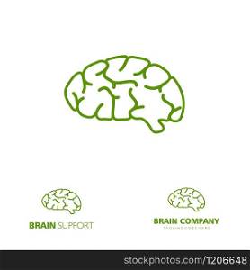 Brain logo. Brainstorming illustration. Artificial Intelligence Icon. Big data service