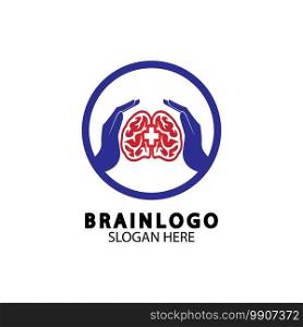  Brain logo designs concept vector, Health Brain Pulse logo, Brain care  logo template vector