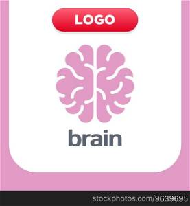 Brain logo silhouette top view design template Vector Ima≥