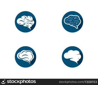 Brain logo template vector icon illustration design