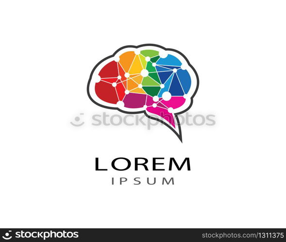 Brain logo template vector icon illustration design