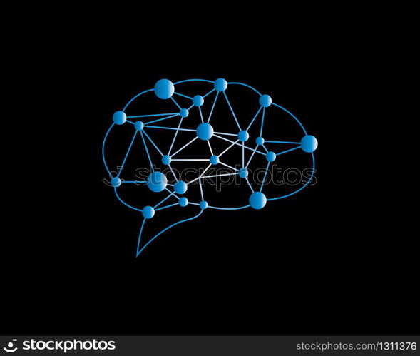 Brain logo template vector icon illustration design