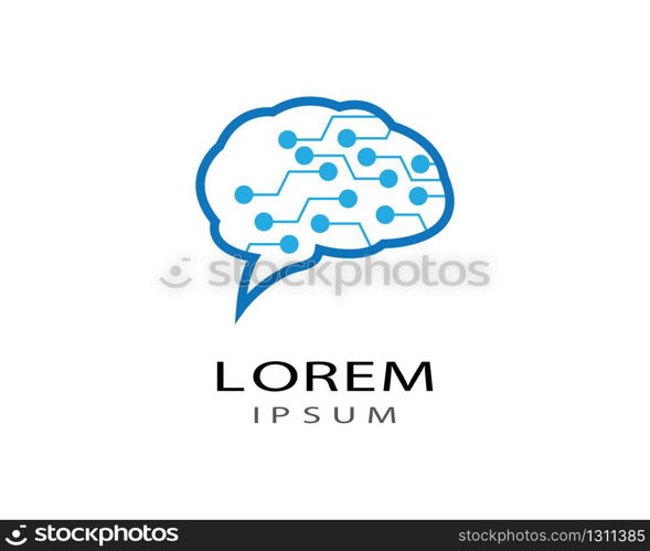 Brain logo template vector icon illustration design