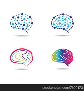 Brain logo template vector icon illustration design